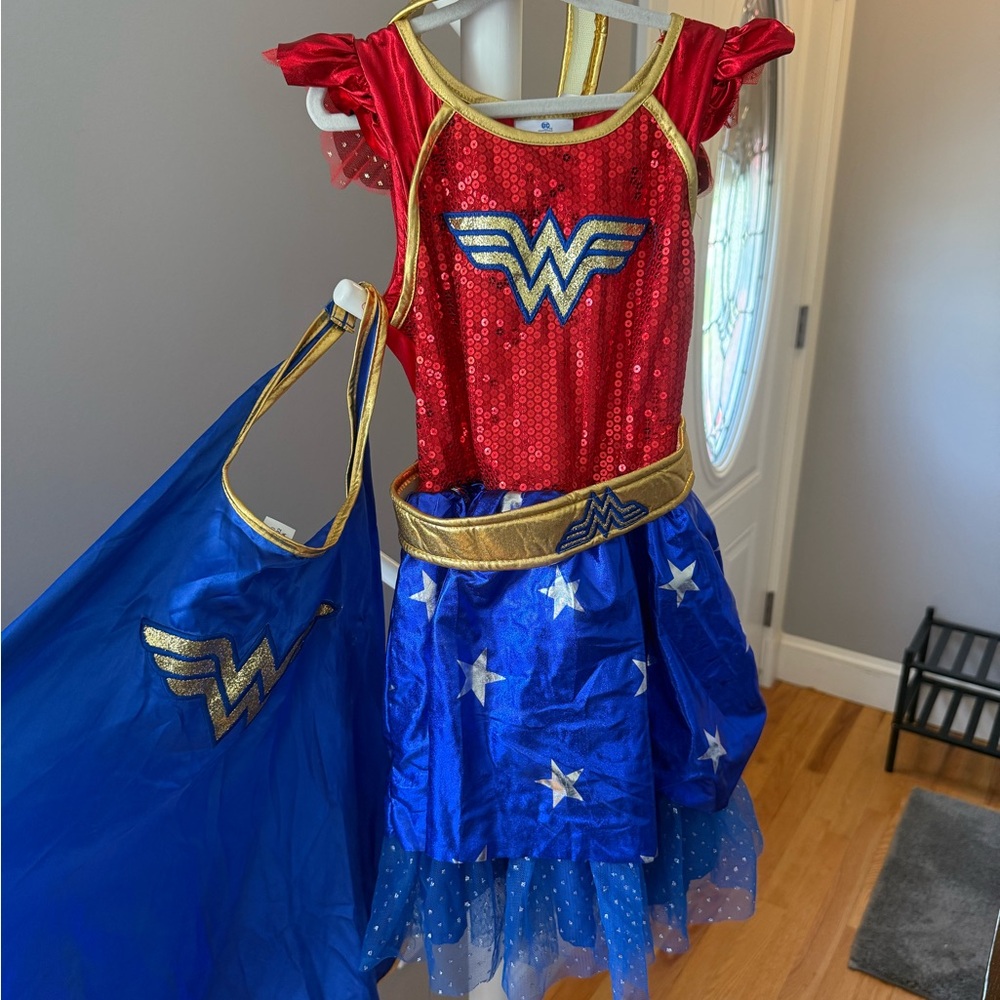 Red and Blue Superhero Costume with Cape